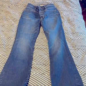 Madewell high waisted wide leg medium blue jeans size 26